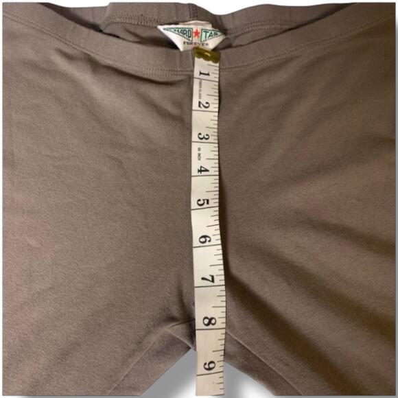 Hard Tail Forever Legging Women's Size Medium Rocker Punk Beige Zip Back - Picture 7 of 8